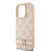 DKNY DKHCP15XPCPTSSP iPhone 15 Pro Max 6.7  różowy/pink hardcase Leather Checkered Mono Pattern & Printed Stripes